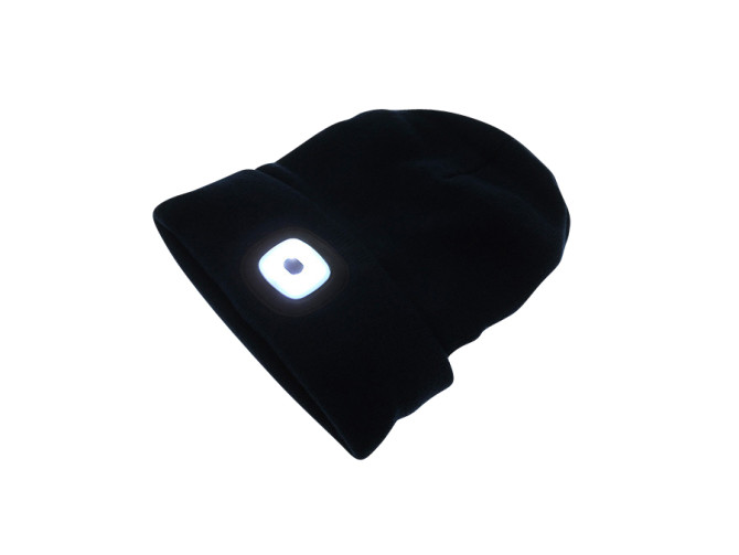 Beanie Muts met LED lamp blauw product