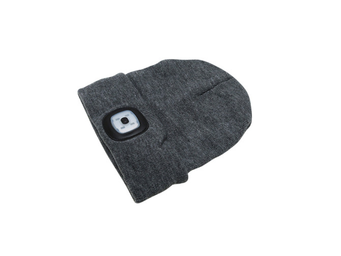 Beanie Hat with LED lamp grey product