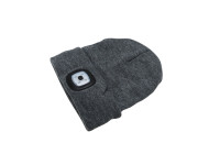 Beanie Muts met LED lamp grijs