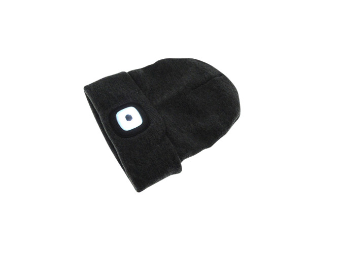 Beanie Hat with LED lamp grey product