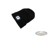 Beanie Hat with LED lamp black