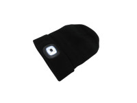 Beanie Hat with LED lamp black