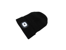 Beanie Hat with LED lamp black