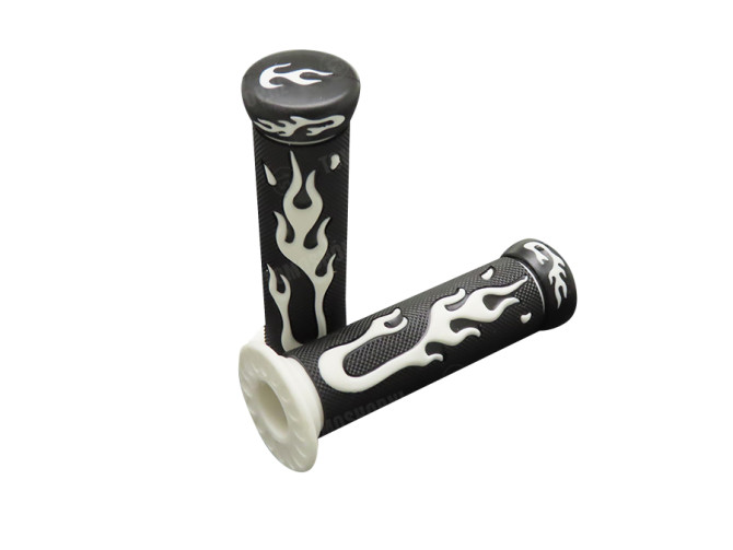 Handle grips Flame white 24mm - 22mm thumb