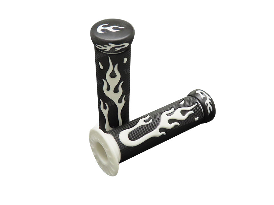 Handle grips Flame white 24mm - 22mm main
