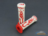 Handle grips Flame white / red 24mm / 22mm