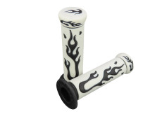 Handle grips Flame white / black 24mm / 22mm