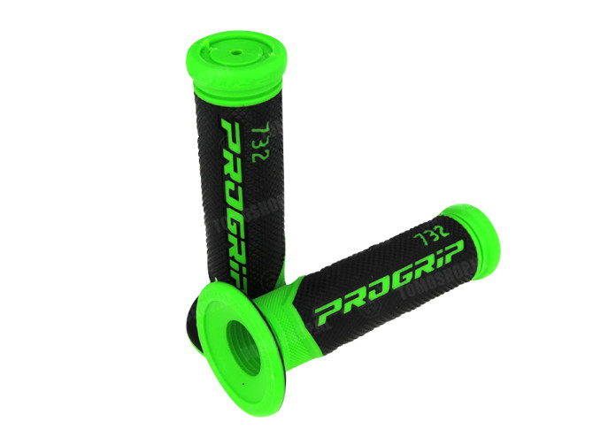 Handle grips ProGrip Scooter 732-295 black green 24mm 22mm main
