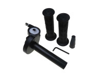 Handle set right fast quick action throttle aluminium black