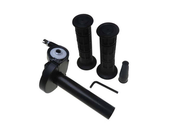 Handle set right fast quick action throttle aluminium black product