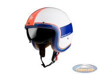Helm Le Mans II SV Tant wit, blauw, rood