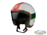 Helm Le Mans II SV Tant white, green, red