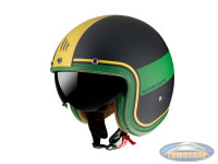 Helm Le Mans II SV Tant zwart, groen, goud