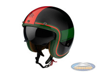 Helm Le Mans II SV Tant zwart, groen, rood