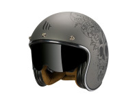 Helm Le Mans II SV Skull & Roses matt grey