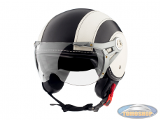 Helmet MT Soul Retro leather black-white
