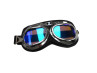 Helm bril custom zwart / chroom met blauw spiegelglas thumb extra