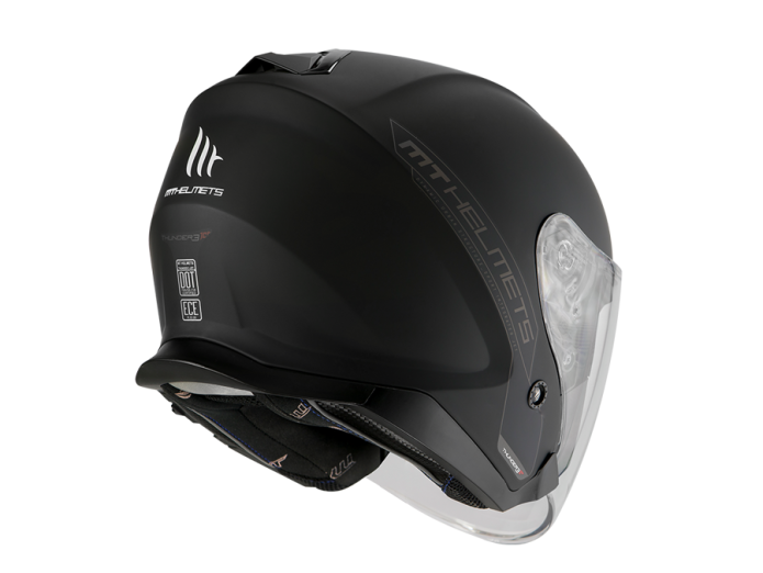 Helm MT Jet Thunder 3 SV mat zwart (XS - L)