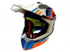 Helm MT Falcon Arya cross gloss blue / orange / gray