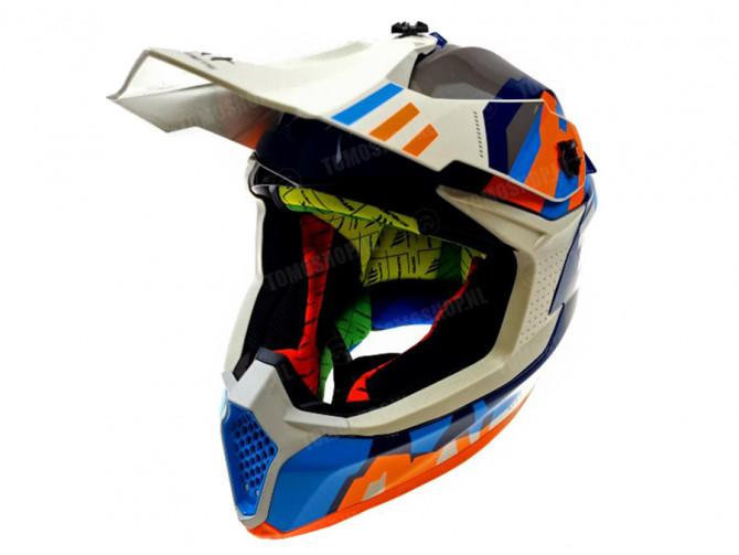 Helm MT Falcon Arya cross gloss blue / orange / gray main