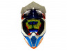 Helm MT Falcon Arya Cross Glanz Blau / Orange / Grau thumb extra