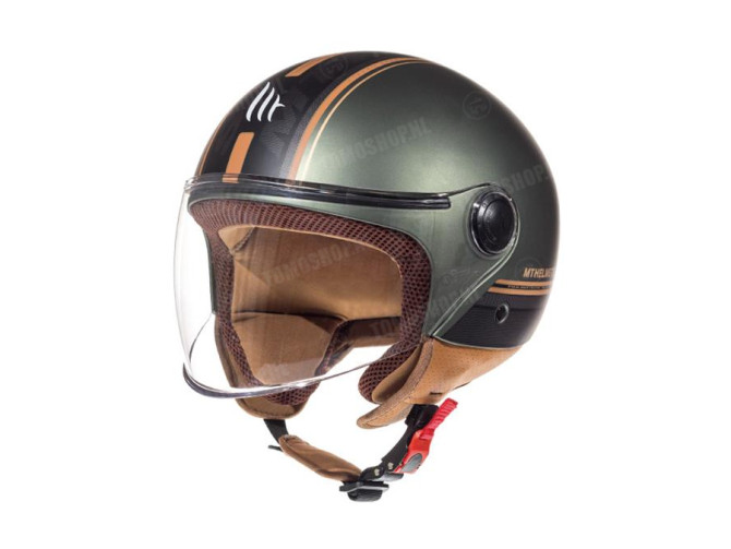 Helmet MT Street S Entire matt green / brown main