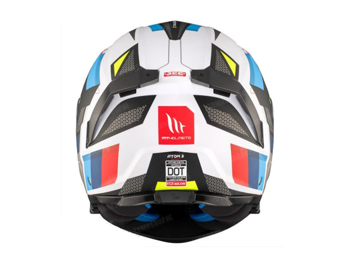 Helmet MT Atom 2 SV system bast matt blue / red (S - XXL)