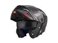 Helm MT Atom 2 SV systeem bast mat zwart / rood maat M (voorraad opruiming)