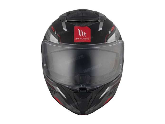 Helmet MT Atom 2 SV system bast matt black / red (S - XXL)