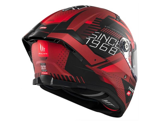 Helm MT Thunder 4 SV Lumience mat rood (S - XXL)