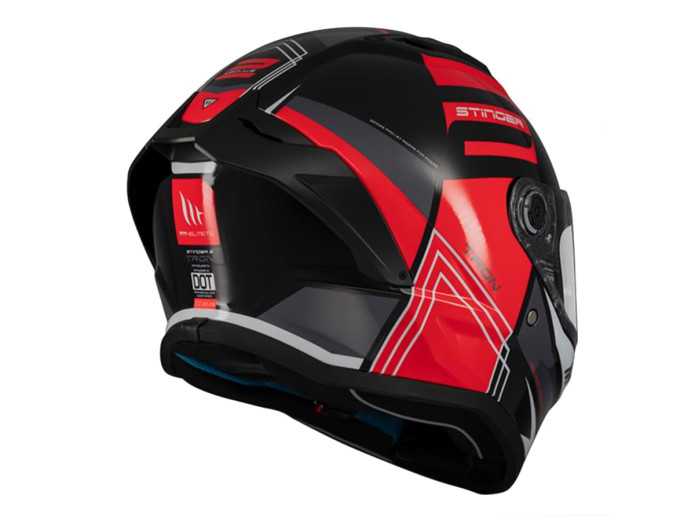 Helm MT Helm Stinger 2 Tron Schwarz / Rot (S - XL)
