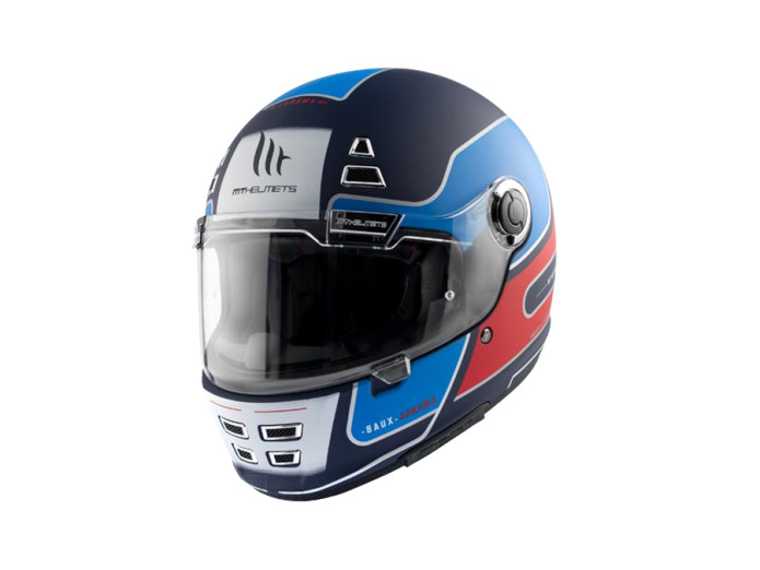 Helm MT Jarama SV Baux mat blauw / rood (S - XXL)