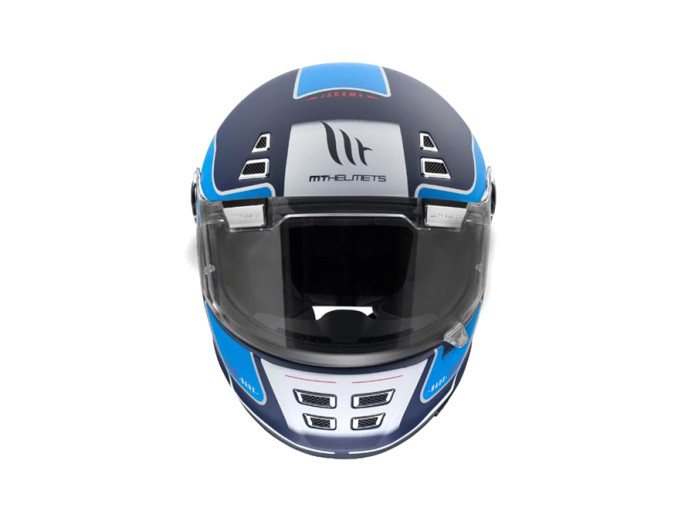 Helm MT Jarama SV Baux mat blauw / rood (S - XXL)