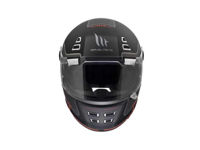 Helm MT Jarama SV Baux mat zwart / rood (S - XXL)