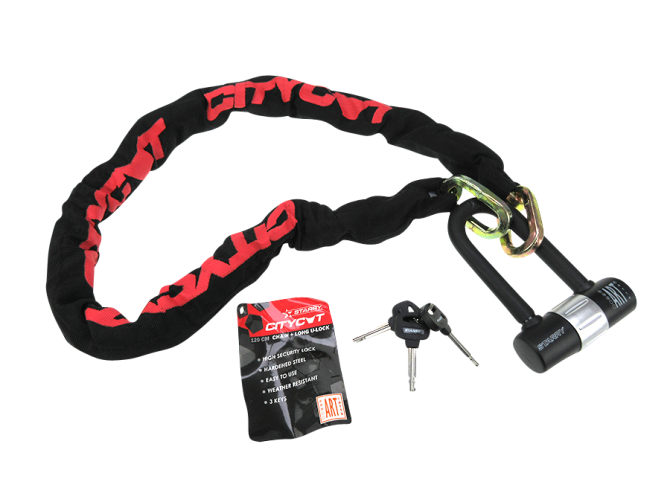 Chain lock Starry Citycat 120cm ART *** red / black product