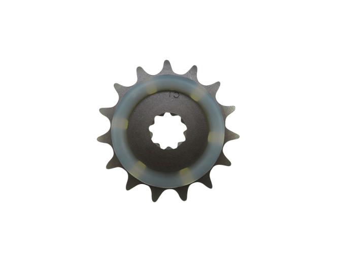 Front sprocket Tomos 2L / 3L 15 teeth Esjot A-quality rubber product