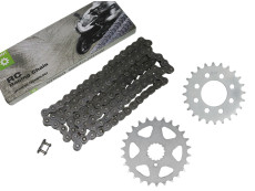Sprocket (26/24) with Esjot chain (A-quality) set Tomos A3 / A35 Sprocket (26/24) with Esjot chain (A-quality) set Tomos A3 / A35