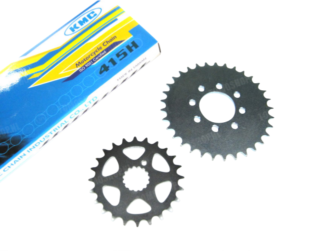 Sprocket with SFR chain set Tomos A3 / A35 / various models main