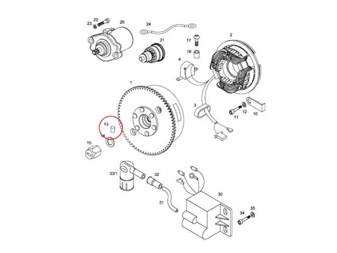 Crankshaft flywheel key Tomos A3 / A35 / 4L / various models product