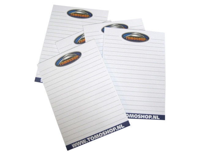 Notebook Tomoshop.nl A6-size notepad product