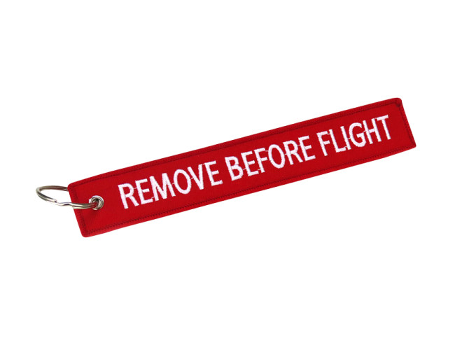 Keychain / Tag remove before flight Tomoshop.nl product