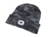 Beanie hat with LED lamp grey camouflage thumb extra