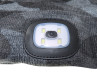 Beanie hat with LED lamp grey camouflage