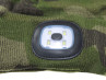 Beanie muts met LED lamp groen camouflage Beanie muts met LED lamp groen camouflage