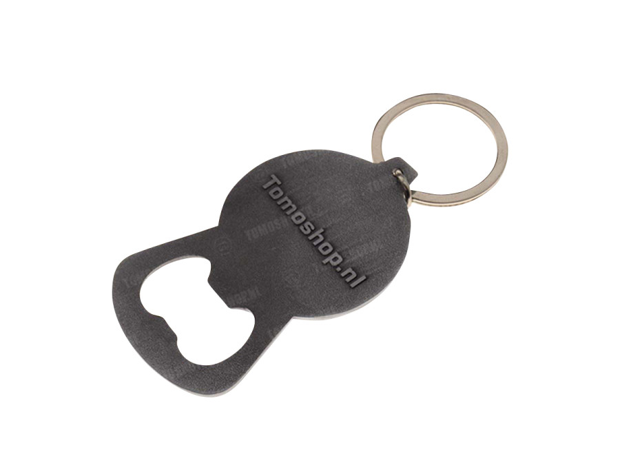 Slager sigaret kleur Sleutelhanger met flesopener metaal Tomos logo kopen? Tomoshop.nl