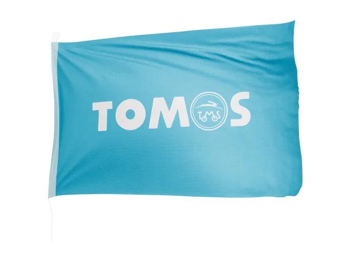 Vlag met Tomos logo 150x200cm product