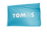 Vlag met Tomos logo 150x100cm