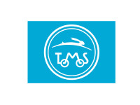 Poster Tomos logo blauw A1 (59,4x84cm)