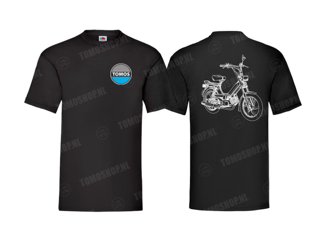 T-shirt Tomos A35 "Retro Line art" black  main