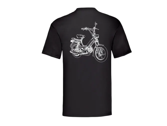 T-shirt Tomos A35 "Retro Line art" zwart  product